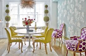 Duck Egg Blue White Soft Buttery Yellow Purple Green And Gold In This Colorful Yet Soft Neo Trad Dining Room Dining Room Lighting Home Decor Home