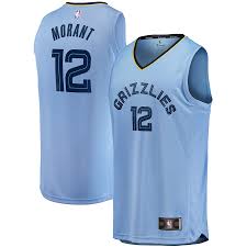 Memphis grizzlies scores, news, schedule, players, stats, rumors, depth charts and more on realgm.com. Men S Fanatics Branded Ja Morant Light Blue Memphis Grizzlies 2020 21 Fast Break Player Jersey Statement Edition