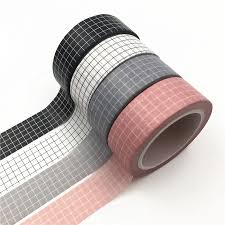 10m Black And White Grid Washi Tape Japanese Paper Diy Planner Masking Tape Adhesive Tapes Sti Articulos Escolares Utiles De Escritorio Utiles Escolares Lindos