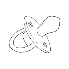 baby pacifier vector sketch 8917787 Vector Art at Vecteezy