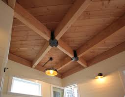 Exposed Fir T G Ceilings With Fir Beams And Custom Joist Hangers Shiplap Clad Walls Backyard Cottage Small House Design Micro House