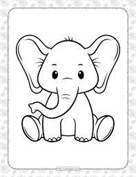 When babies can see color varies from child to child. Cute Baby Elephant Coloring Pages
