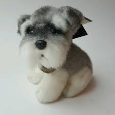 Classic Aurora Miniature Schnauzer Dog Plush Stuffed Animal Toy 4 Aurora Schnauzer Dogs Plush Stuffed Animals Pet Toys