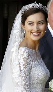 Princess Claire Wife Of Prince Felix Wearing The Large Floral Tiara Luxembourg 19th C Diamonds Gold Silver Bridal Tiara Bride Tiara Long Veil Wedding