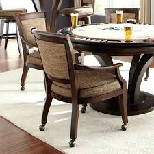 Wooden dining side chairs with tapered legs, beige and brownadd a transitional touch to your dining space with the addition of this set of 2 dining chairs featuring padded seat and slatted backrest. Dining Room Chairs With Casters Ideas On Foter