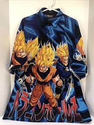 Super easy shirt refashion, recycle / как перешить 2 рубашки в платье. Vtg Dragonball Z Goku Button Down Shirt Anime 2001 Rare Dbz Sz Xxl 2xl For Sale Online Ebay