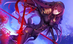 Purple has long been a symbol of both quality and of the aristocracy, meaning our purple haired heroines are often likely to so read on below for our spin on the top 10 purple haired girls in anime. Long Hair Purple Hair Red Eyes Anime Anime Girls Fate Grand Order Scathach Fate Grand Order Armor Headdress Weapon Bodysuit Hd Wallpapers Desktop And Mobile Images Photos