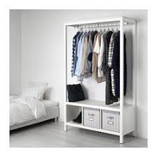 Hemnes Armario Abierto Tinte Blanco 120x50x197 Cm Ikea Open Wardrobe Hemnes Hanging Wardrobe