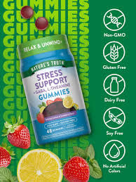 Nature's Truth Stress Relief Gummies for Adults | with Gaba, L Theanine,  and Lemon Balm | Lemon Strawberry Flavor | Non-GMO & Gluten Free  Supplement: Buy Online at Best Price in UAE -