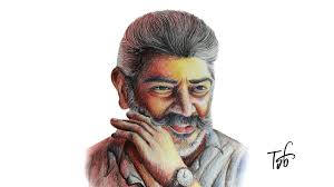 Portrait Drawing Of Ajith Kumar Color Pencil Speed Art Happy Birthday Thala 2020 Youtube