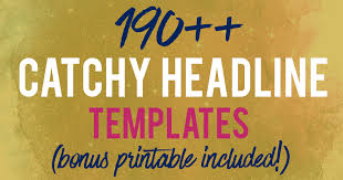 If you look at the examples of seo titles in this article, you will notice that most of the blogs i looked at use their headline or a shortened version of their headline as an seo title. 190 Catchy Headlines Blog Titles To Get More Attention