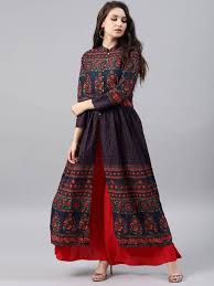 Rayon anarkali floral golden printed kurti for women tunic tops. Floral Print Anarkali Buy Floral Print Anarkalis Myntra