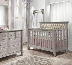 Get A Sophisticated Nursery With An Upholstered Crib Little Crown Interiors Upholstered Crib Baby Furniture Sets Nursery Furniture Sets