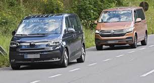 The volkswagen transporter, based on the volkswagen group's t platform, now in its sixth generation, refers to a series of vans produced for over 70 years and marketed worldwide. 2021 Vw T7 Loses Most Camo Reveals Golf Inspired Front End Carscoops