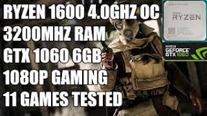 We benchmark gtx 1060 6gb and ryzen 5 1600 at ultra quality settings in 79 games and in 1080p, 1440p, and 4k. Ryzen 5 1600 Gtx 1060 6gb 1080p Ultra Gaming Benchmarks 11 Games Tested Youtube