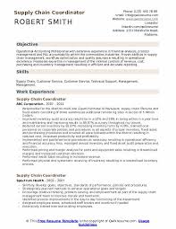 Supply Chain Coordinator Resume Samples Qwikresume