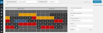 Overview Booking Calendar Wordpress Plugin