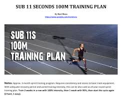 My awesome running plan is just one click away. Sub 11 Seconds Training Plan For Sprinters Fast Running Club