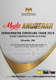 Tuan pengarah pendidikan negeri perlis, cikgu naharudeen bin othman. Majlis Anugerah Perkhidmatan Cemerlang 2019