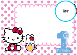 Blank Birthday Invitation Card Template Free Download Free Hello Kitty 1st Birthday Invitation Template Drevio Hello Kitty Birthday Invitations Hello Kitty Invitations Birthday Card Template Free