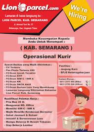 Selasa, juni 1, 2021 posted by : Lowongan Kerja Operasional Kurir Di Lion Parcel Kab Semarang Bursa Lowongan Kerja