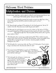 Halloween Math Word Problems Lesson Plans Worksheets
