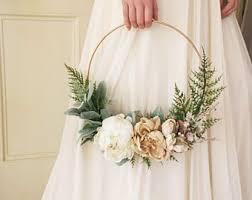 Cream Wreath Flower Hoop Floral Wreath Peony Hoop Bouquet Alternative Bridal Flower Hoop Mo Modern Bridal Bouquets Bridesmaid Flowers Alternative Bouquet