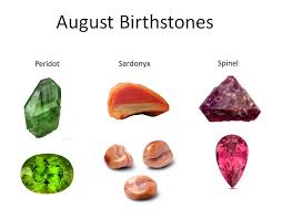 Hello August Three Birthstones Are Available For August Birthdays Peridot Sardonyx And Spinel Its Birth Fl August Birth Stone August Birthday Birthstones