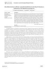 Kisah dea berhasil diterima kerja di perusahaan retail interior setelah bersaing dengan lulusan yang lebih tinggi dan berpengalaman. Pdf The Effectiveness Of Ebook Versus Printed Books In The Rural Schools In Indonesia At The Modern Learning Era