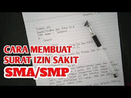 Contoh Surat Izin Sekolah Karena Sakit Youtube