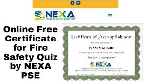 Fire prevention safety quiz a. Online Free Certificate For Fire Safety Quiz By Nexa Pse Youtube