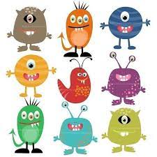 Funny Monster Clip Art Clipart Set Of 10 Set 1 Monster Quilt Funny Monsters Monster Pictures