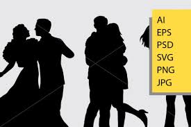 Download Romantic Couple Silhouette Graphic By Cove703 Creative Fabrica PSD Mockup Templates