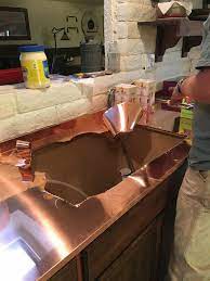 This installation maximizes countertop space and highlights the. Copper Countertops Hometalk