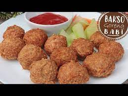 Resep Bakso Goreng Babi Enak Crispy Pork Meatball Recipe Youtube Recipes Pork Meatball Recipe Pork Meatballs