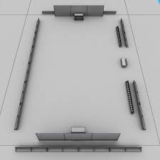 Handball Court Arena Low Poly Handball Low Poly Poly