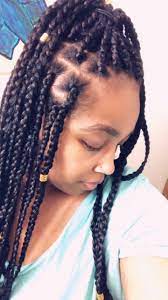 Diy Box Braids With Gold Clips Braided Hairstyles For Teens Hair Styles Box Braids Styling