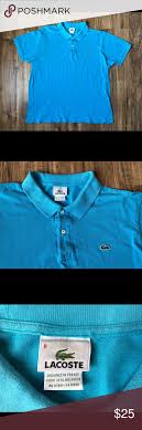 lacoste polo size 8 mens blue preowned in good preowned