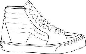 It's very easy art tutorial, only follow me step by step, if you need more time, you can make pause. Vans Sk8 Hi Sneakers Drawing Shoe Template Shoes Drawing