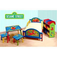 Sesame Street Elmo Room In A Box Toddler Bed Table Toy Bins Http Www Amazon Com Dp B001lwh8o Colorful Kids Room Sesame Street Room Kids Bedding Sets