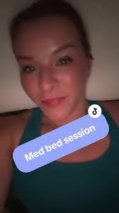 I am at a med bed session. I wanted to show yall what it looks like. I try  to lay