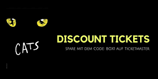 Vergunstigung Fur Musical Tickets Zum Beispiel Cats Am Broadway Rabatt Code Fur Die Online Buchung Von Tickets Fur Musi Ticketmaster Ticket Broadway Tickets