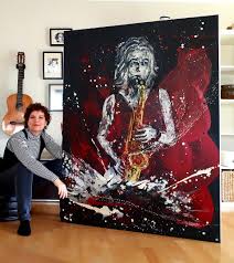 Gemalter Musiker Abstrakte Kunst Bilder Abstrakte Bilder Bilder Malen Lassen