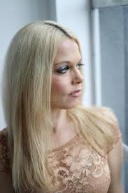 Beautiful Blond Woman with Blue Eyes Stock Photo