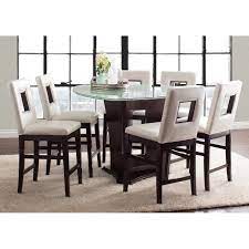 Espresso 7 Piece Counter Height Dining Set Soho Counter Height Dining Sets Round Dining Room Sets Contemporary Dining Room Sets