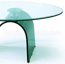 A distinctive choice for your living room. Glass Top Modern Artistic Coffee Table With S Shape Glass Base