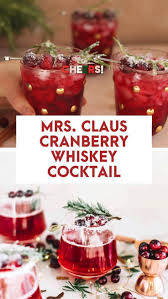 Mrs. Claus Cranberry Whiskey Cocktail