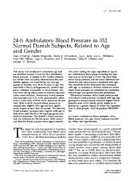 Pdf 24 H Ambulatory Blood Pressure In 352 Normal Danish