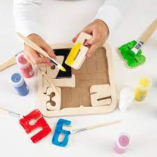 This wooden game is a great activity for parents and children to play together, encouraging counting and coordination skills. Pyssla Puzzle Numbers Plywood Ikea