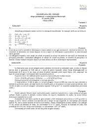 Liste elevi calificați la etapa județeană a olimpiadei. 2018 Chimie Judet Clasa A Ix Subiect V 1